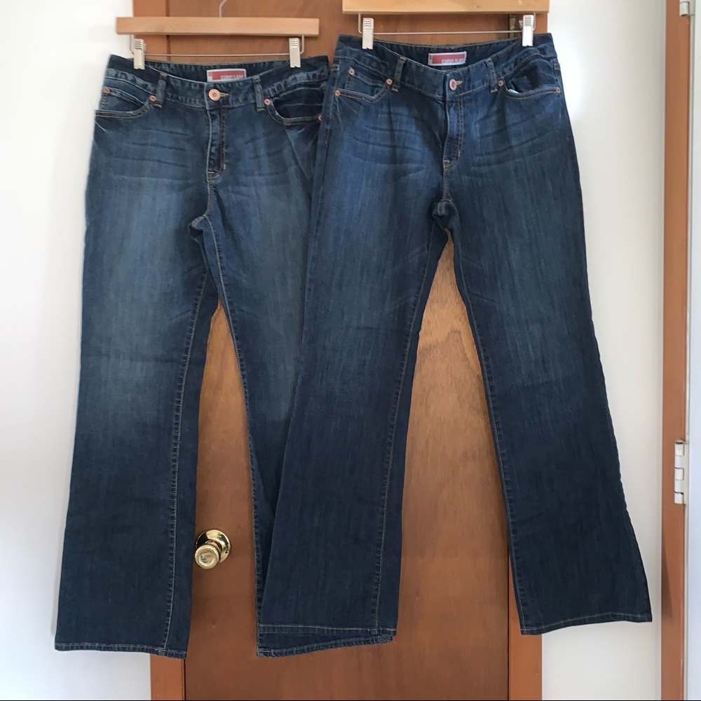 Women’s 10R GAP CURVY FLARE Leg Blue Denim Jeans LOT of 2 Pair 99% Cotton EXC